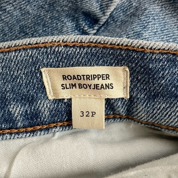 Madewell Roadtripper Slim Boy Jeans Medium Wash Size 32P NWT - Picture 6 of 9